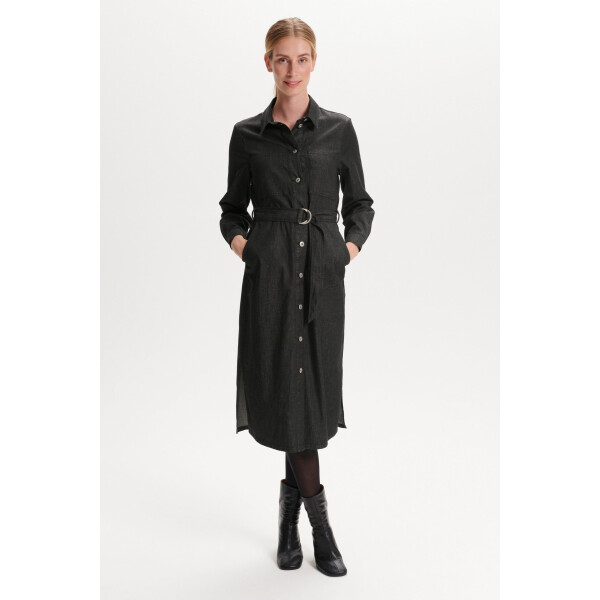 Soaked in Luxury Emely Shirt Dress in black denim available on colmershill.pro