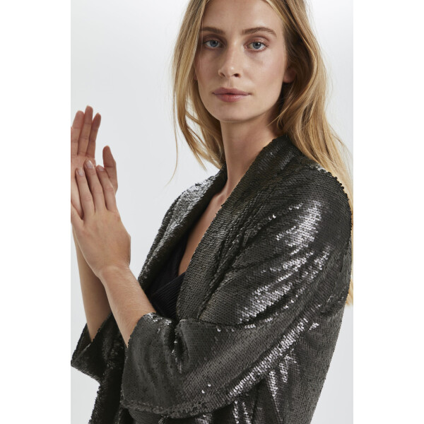 Soaked in Luxury Lalune Shirley Blazer is a sequin jacket in black perfect creating a day to evening outfit available on colmershill.pro