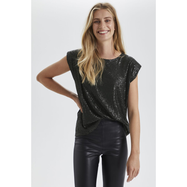 Soaked in Luxury Black Sequin Sabine Tee available from top stockist colmershill.pro