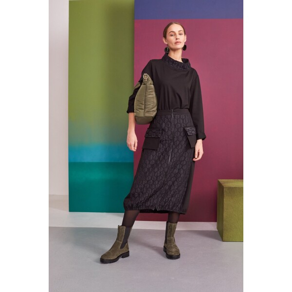 Naya Embossed Skirt Black available from top UK stockist colmershill.pro