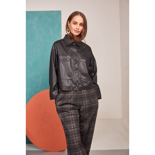 Naya Leatherette Jacket Black available from top UK stockist colmershill.pro