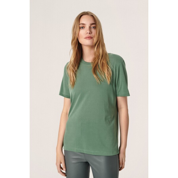 Soaked in Luxury Columbine Loose Fit Tee Dark Ivy available from top UK stockist colmershill.pro