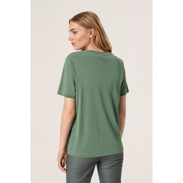 Soaked in Luxury Columbine Loose Fit Tee Dark Ivy available from top UK stockist colmershill.pro