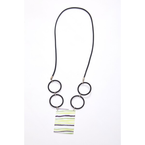Naya Square Stripe Necklace Lemon available from top UK stockist colmershill.pro