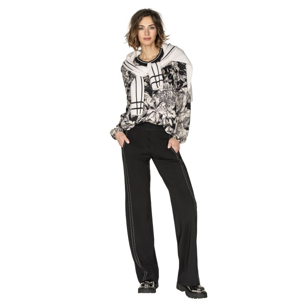 Beate Heymann Floralis Blouse Black and Cream available from top UK stockist colmershill.pro