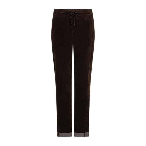 Red Button Stella Espresso velvet trousers front view L31